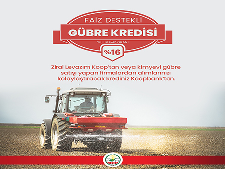 Koopbank’tan Faiz Destekli Gübre Kredisi