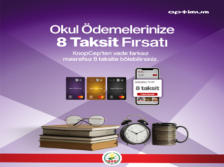 Optimum'dan Okul Ödemelerinize Vade Farksız ve Masrafsız 8 Taksit Fırsatı