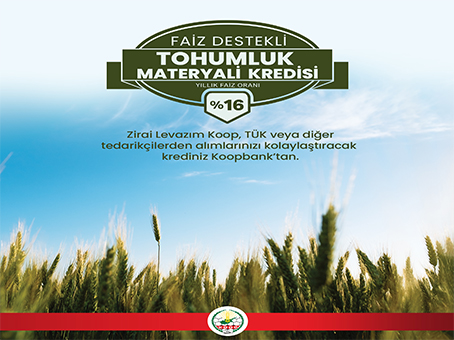 Koopbank’tan Faiz Destekli Tohumluk Materyali Kredisi